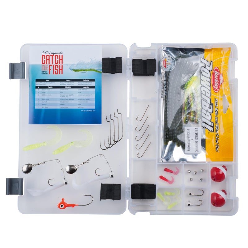 Shakespeare Catch More Fish Ladies Spincast Fishing Combo, Includes Shakespeare Fishing Rod & Reel, Berkley Fishing Baits, Live Bait Tackle, & Tackle Box, Pre-Spooled with 6lb Stren Line - Image 3