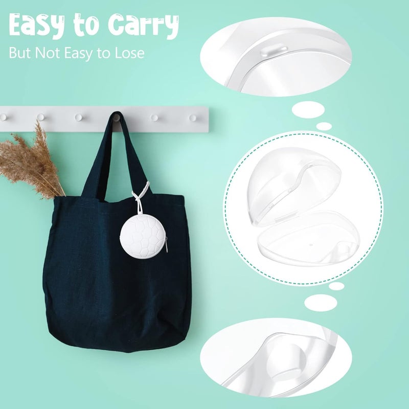 Luckam مجموعة 4 قطع لحامل اللهاية، غطاء لحامل اللهاية من السيليكون وصندوق تخزين اللهاية الشفاف، حقيبة تخزين اللهاية، سهل التنظيف، أسود، أبيض - Image 4