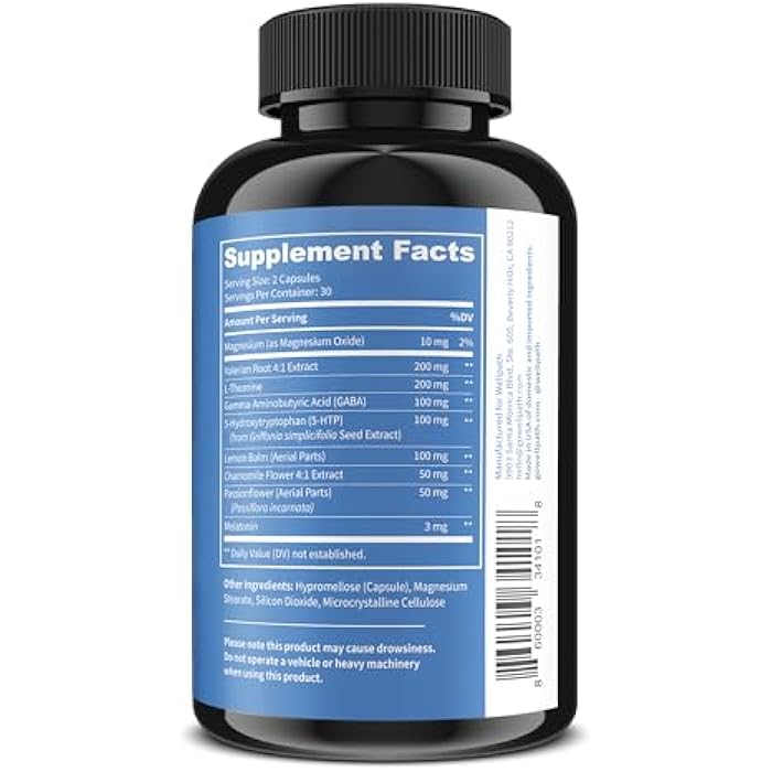 WellPath Rest Valerian Root Sleep Aid for Adults with Melatonin & L-Theanine | Natural & Herbal Sleeping Pills with Extra Strength | | 5-HTP, Lemon Balm, Chamomile, 60 Ct - Image 2