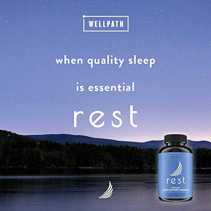 WellPath Rest Valerian Root Sleep Aid for Adults with Melatonin & L-Theanine | Natural & Herbal Sleeping Pills with Extra Strength | | 5-HTP, Lemon Balm, Chamomile, 60 Ct - Image 5