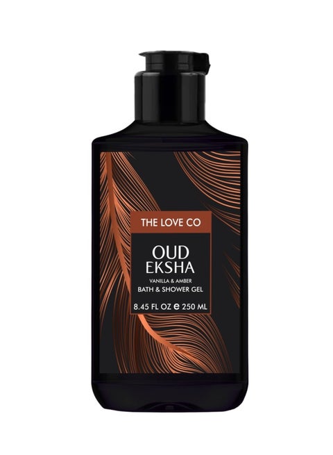 Oud Eksha Body Wash 250ml - Luxury Body Wash for Women - Organic & Vegan - Shower Gel Women - 100% Vegan - Luxury Beauty - Body Skin Care Products