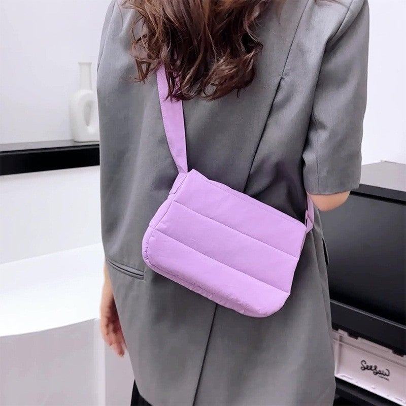 Nylon Crossbody Bag with Macaroon Colors - Image 1