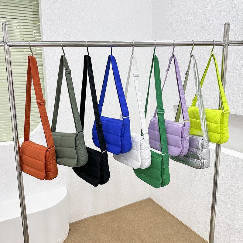 Nylon Crossbody Bag with Macaroon Colors - Image 4