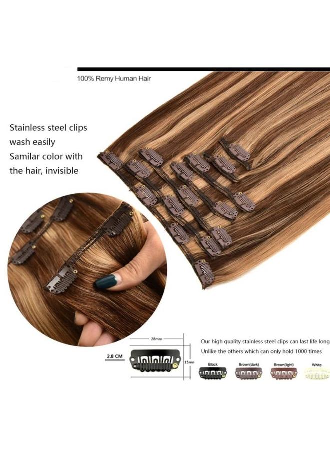 Bluejw Real Hair Wig European And American Wig Women's Straight Hair Seven-Piece Clip Hair Real Hair Wig Clip Hair - Image 4