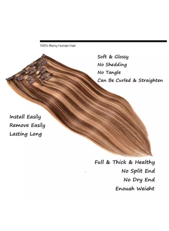 Bluejw Real Hair Wig European And American Wig Women's Straight Hair Seven-Piece Clip Hair Real Hair Wig Clip Hair - Image 3