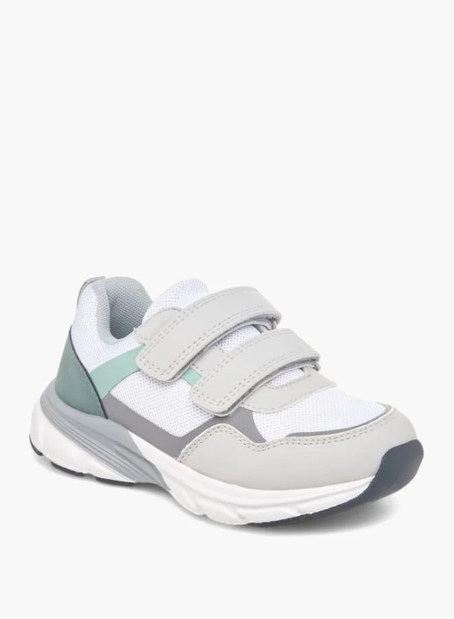 JUNIORS Boys Colourblock Sneakers With Hook And Loop Closure