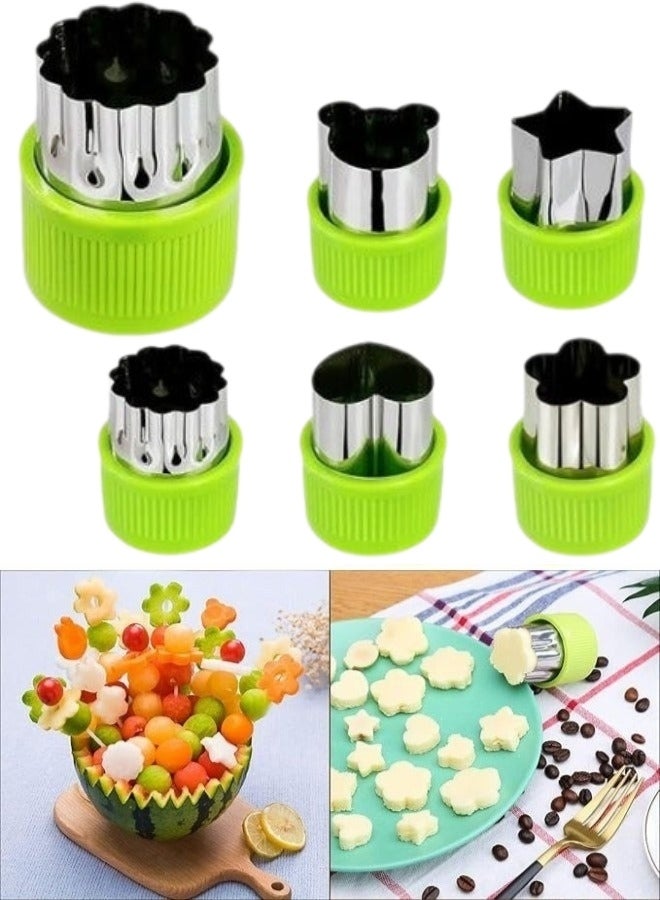 6 Pieces Mini Cookie and Vegetable Cutter Set for Kids - Image 1