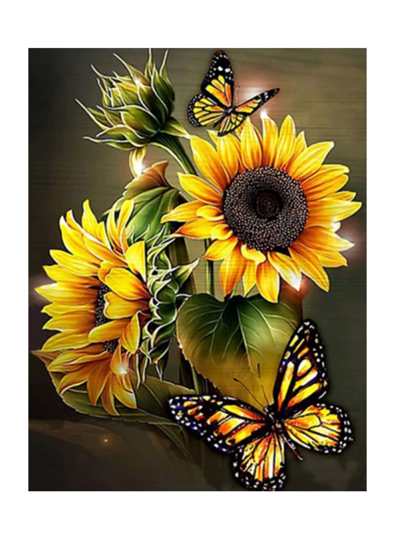 SYOSI Sunflower Diamond Painting Set 5D DIY Butterfly Diamond Art Set - Image 1
