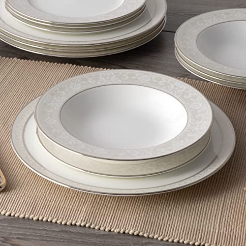 Noritake Montvale Platinum 12-Piece Dinnerware Set, Service for 4 - Image 3