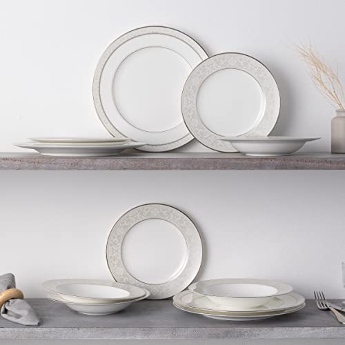 Noritake Montvale Platinum 12-Piece Dinnerware Set, Service for 4 - Image 4