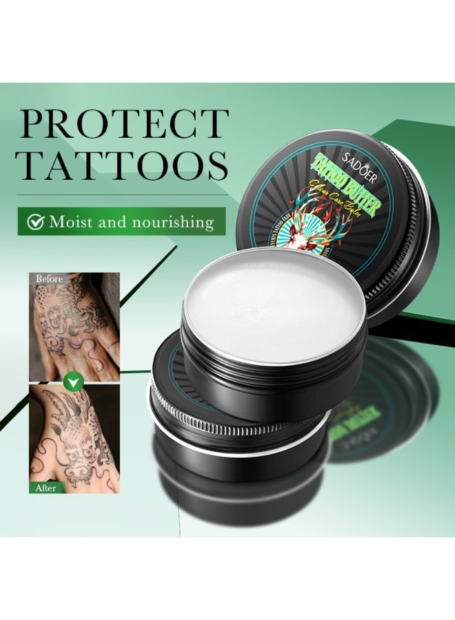 SADOER Tattoo Butter Balm 40G, Tattoo Aftercare Butter Balm Cream Prevents Fading, Soothe Skin Helps Heal Moisturizer Nourishing Tattoo Care Cream, Color Enhancement & Brightener Tattoo Healing Ointment - Image 3