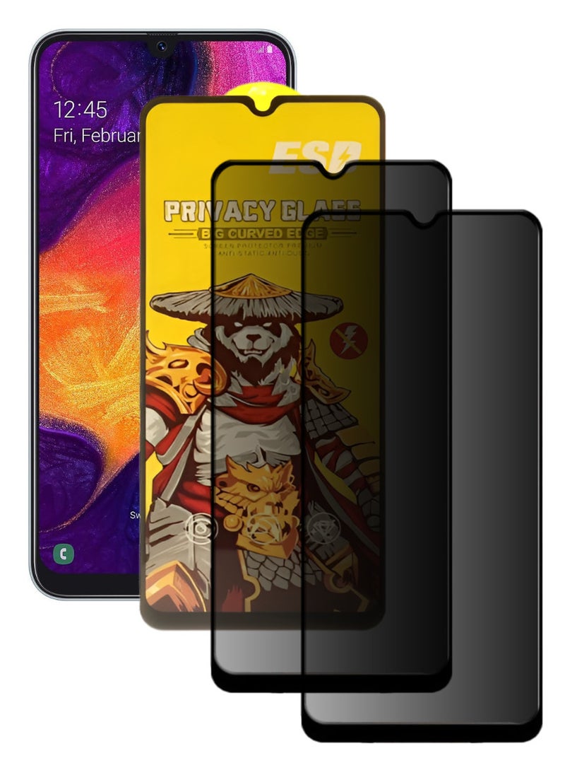 ESD 2 Pieces Tempered Dustproof Privacy Glass Screen Protector Compatible For Samsung Galaxy A50 - Image 1