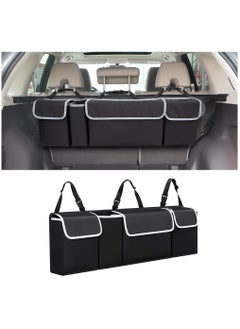 Trunk Organizer Car Storage, Seat Back Storage to Keep Car Trunk Neat, Car Trunk Storage Organizer for SUV Gives You a Big Space Back Seat Trunk