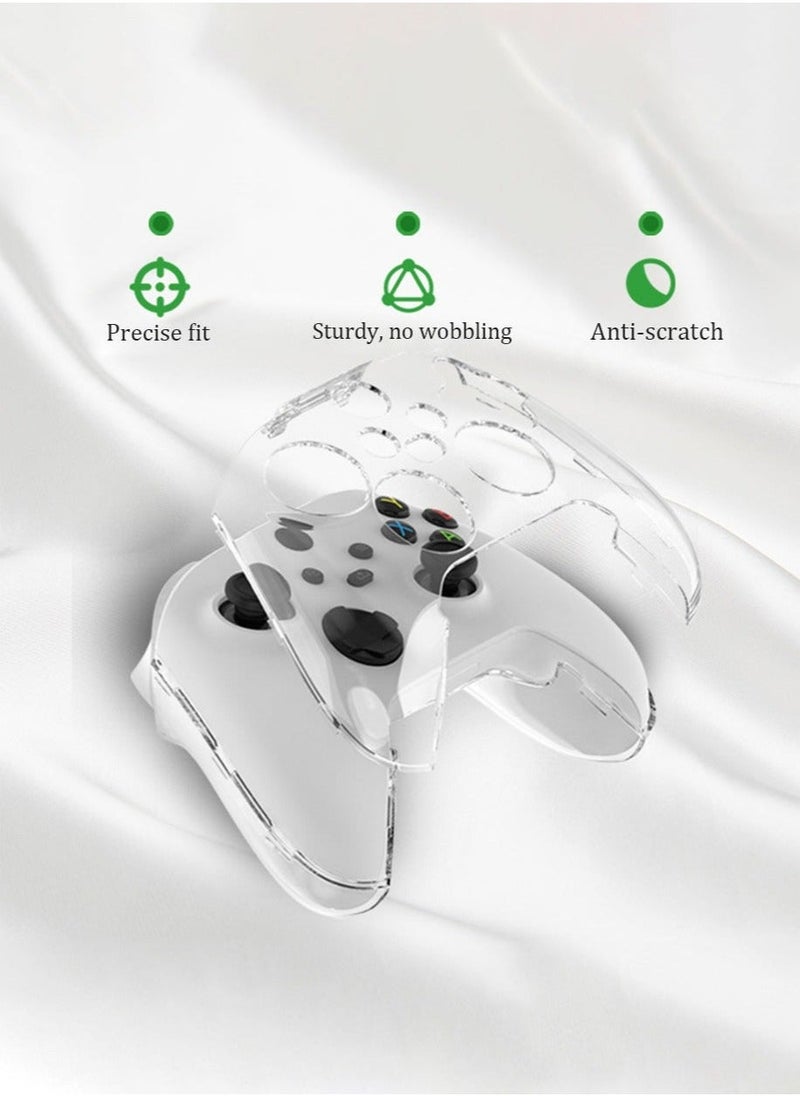 Transparent Crystal Protective Case Cover for Xbox Series S/X Controller,PC Hard Non-Slip No Interference Skin Protector Case Full Protection Cover for Xbox Series S/X  Wireless Controller(Clear) - Image 3