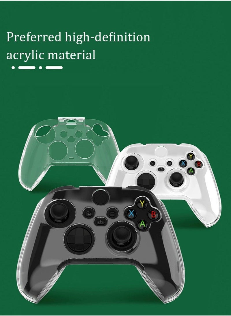 Transparent Crystal Protective Case Cover for Xbox Series S/X Controller,PC Hard Non-Slip No Interference Skin Protector Case Full Protection Cover for Xbox Series S/X  Wireless Controller(Clear) - Image 4