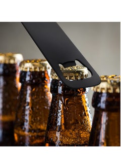 SYOSI 16 Pcs Stainless Steel Bottle Opener Bottle Shaped Can Openers Black Soda Can Opener Flat Handle Bottle Opener for Home Kitchen Bar Restaurant Party Tools Supplies  - Image 2