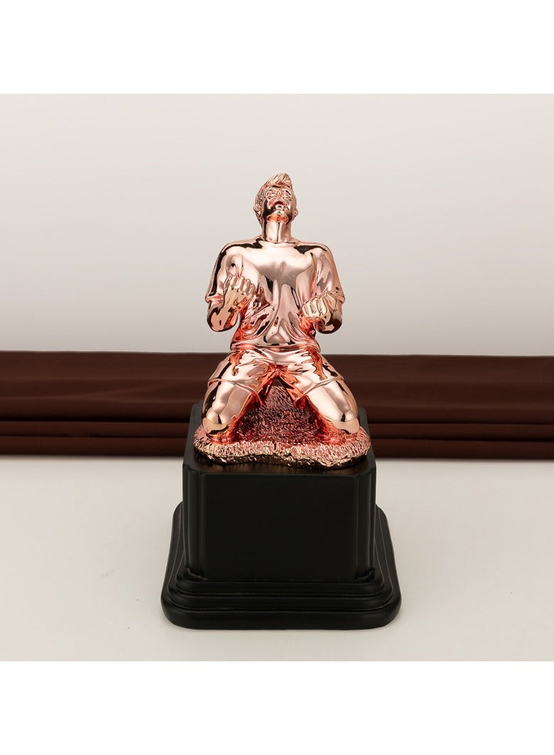 KUYING New Creative Resin Shooter Player Football Trophy 11.5x11x19cm 
