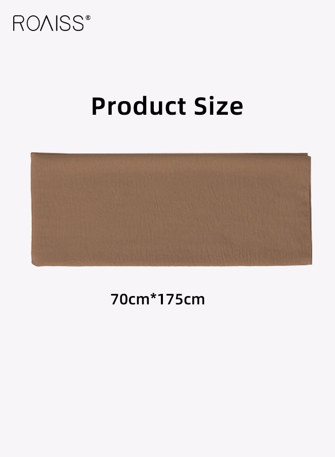roaiss Solid-Color Muslim Shawl Polyester Pleated Long Scarf Stylish and Elegant Headscarf Women's Graceful Lightweight Everyday Headscarf - Image 5