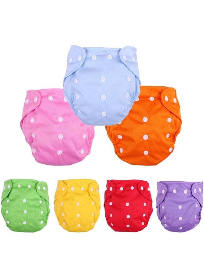 CSKB Baby Washable Reusable Cloth Diapers, 7 Pcs Diapers, 7 Count (Pack of 1) - Image 1