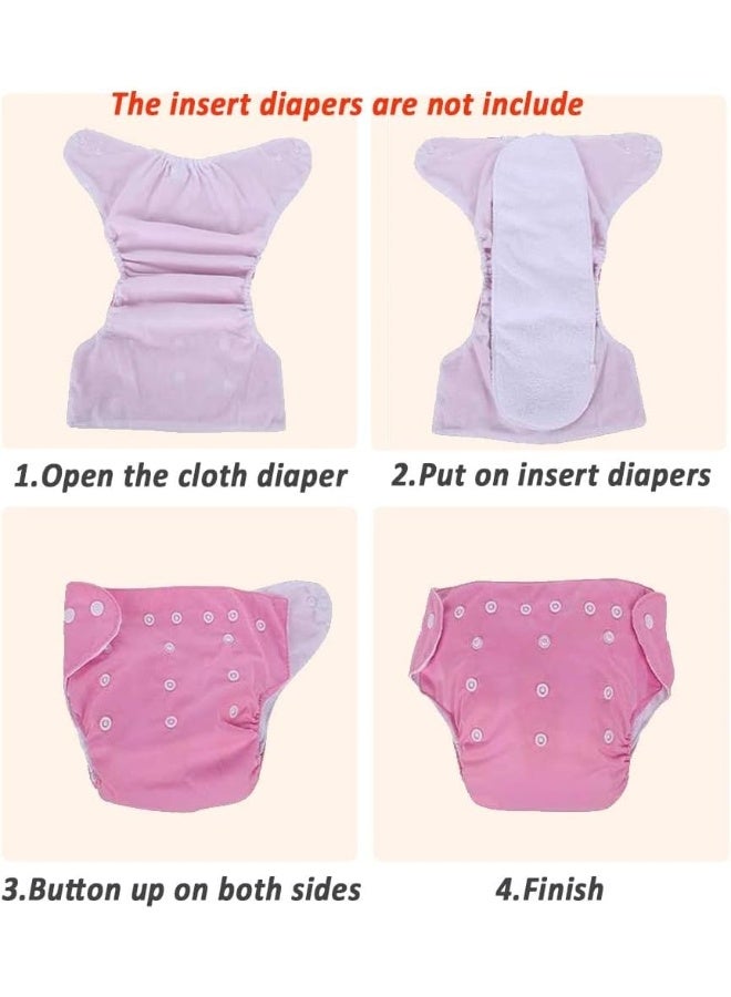CSKB Baby Washable Reusable Cloth Diapers, 7 Pcs Diapers, 7 Count (Pack of 1) - Image 4