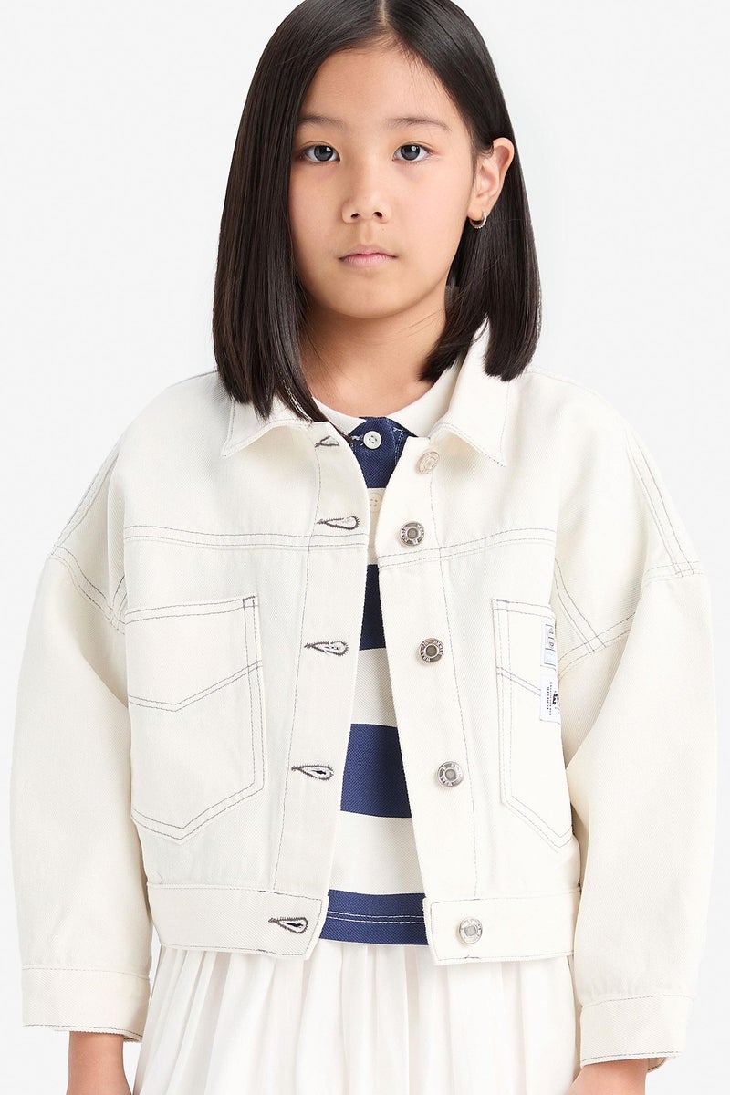 DeFacto White Girl Girl Denim Jacket Casual - Image 2