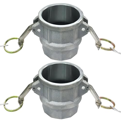 Beduan Aluminum Cam Lock Fittings Part D Cam and Groove Hose Fitting 2 Female Coupler x 2 Female NPT Threaded Adapter - Image 1