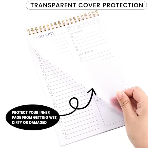 Thboxes To Do List Notepad, 120 Pages 6.7x9.8" to Do List Notebook Undated Daily Planner Notepad with Task Checklist Home Office School Supplies - Image 2