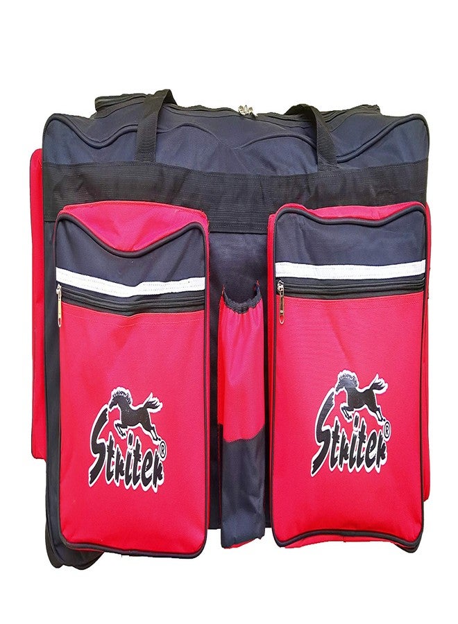 Striter® Hockey Kit Bag Cum Travel Duffel Bag with Rolling Wheels - Large 42 Inch Heavy Duty - Red (Bag Only) Colors of Bag May Vary - Image 2