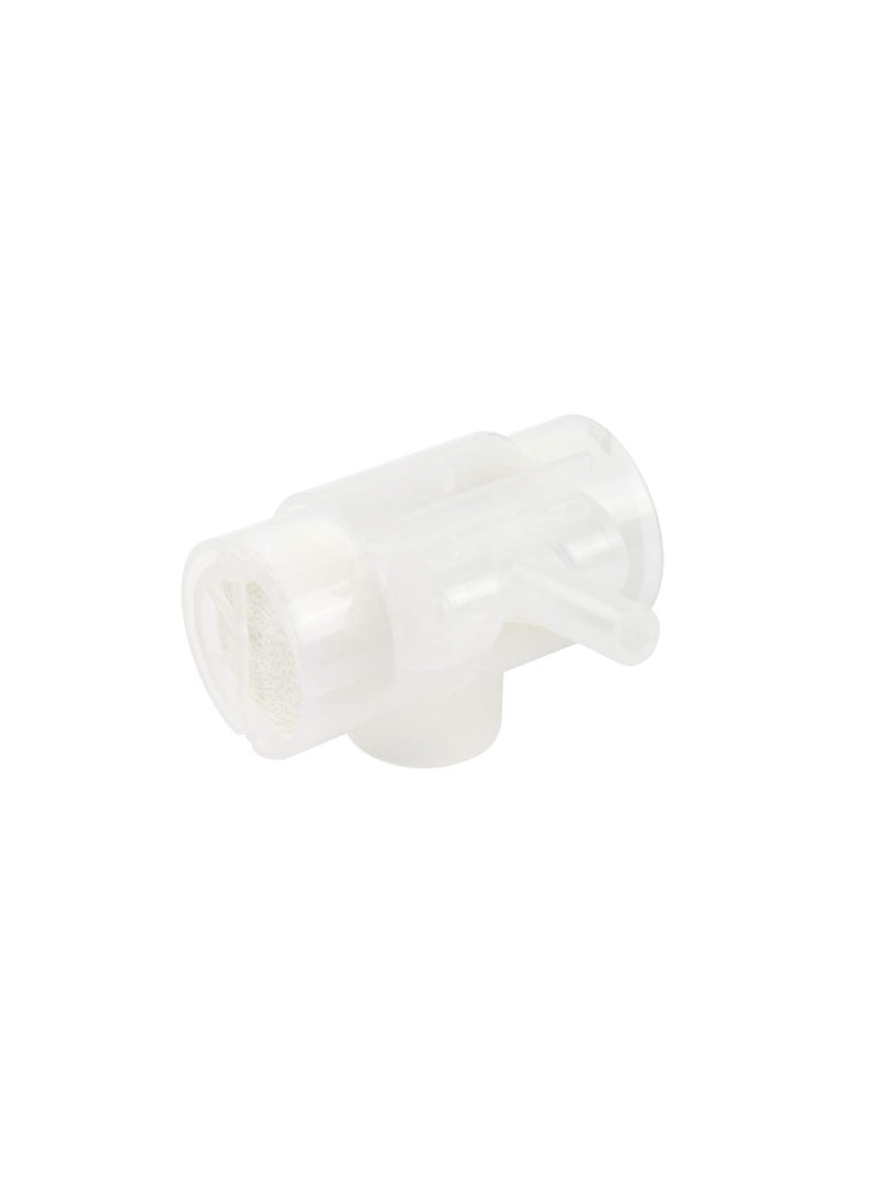 Dynarex Dynarex 30303 Series Resp02 Trach HME 1500 TShape Tracheostomy Heat Moisture Exchanger with Swivel O2 Port Pack of 50  - Image 1