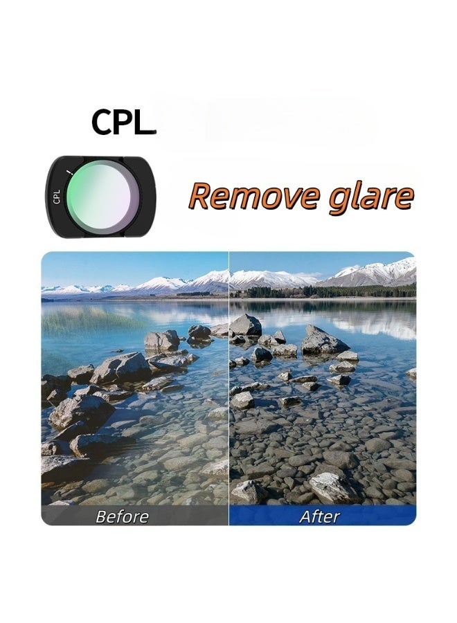 Infi-vo 6 Pack of Osmo Pocket 3 Lens Filter Kit，UV/CPL/ND Filter Set Compatible with DJI Osmo Pocket 3, 6 Pack Magnetic UV+CPL+ND16+ND32+ND64+ND256 Protection Polarizer Neutral Density Filters, Multi Coated HD Optical Glass - Image 4