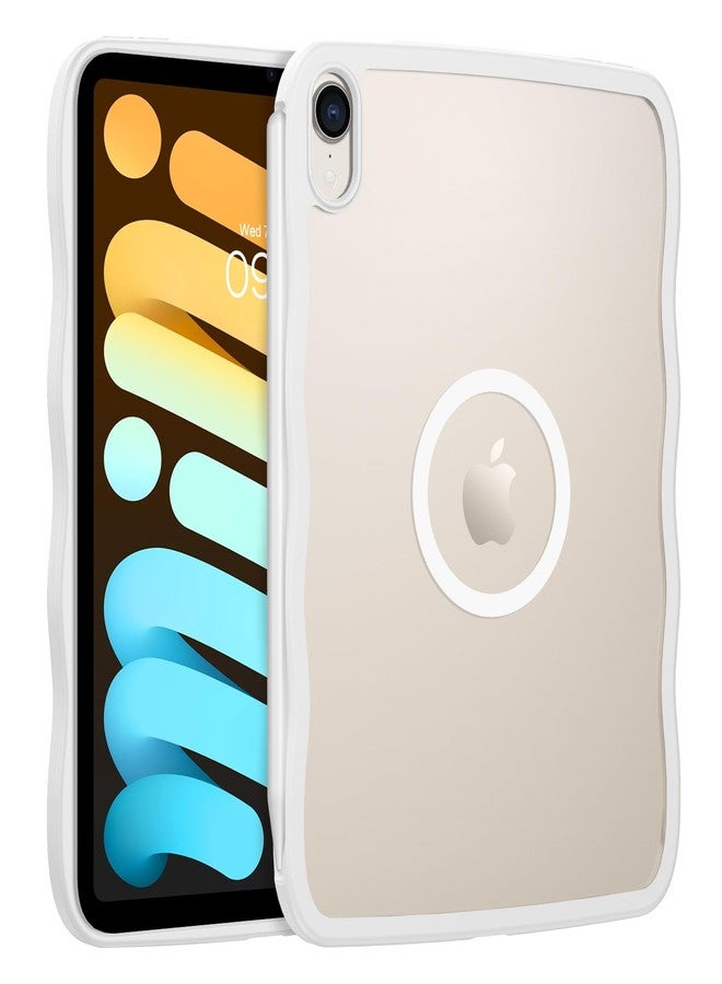 BENTOBEN Case for iPad mini 7 2024 A17 Pro/iPad mini 6 2021, Cute Wavy Magnetic iPad mini 7th/6th Gen Case, Translucent Matte Shockproof Protective Tablet Cover for iPad mini 7/mini 6 8.3'', White - Image 1