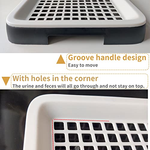 Oncpcare Guinea Pig Litter Tray Pan with Grate for Cage - Small Animal Potty Trainer - Rattie, Chinchilla, and Pet Litter Box - Easy-Clean, Space-Saving Design - 9.8x7.6x1.18 in - Image 5