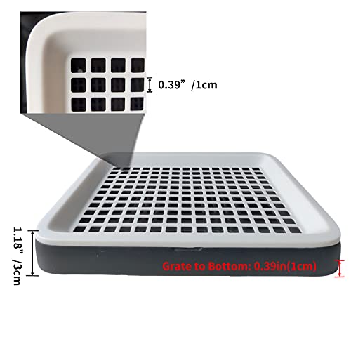 Oncpcare Guinea Pig Litter Tray Pan with Grate for Cage - Small Animal Potty Trainer - Rattie, Chinchilla, and Pet Litter Box - Easy-Clean, Space-Saving Design - 9.8x7.6x1.18 in - Image 3