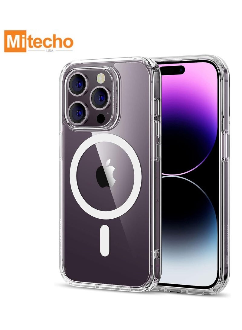 Mi Techo Magnetic Clear Case TPU With Magnetic Safe Charging and Anti-Scratch Designed For iPhone 14 PRO - Image 1