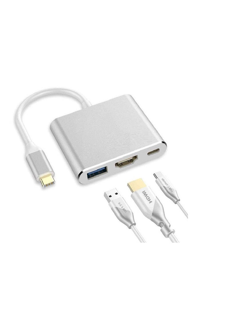 Ntech - Ntech 3 in 1 Hub Type C USB 3.1 to PD USB-C 4K 1080p USB 3.0 USB Adapter For Mac book Samsang S23/S22 Huawei Google Chrome book - Image 1