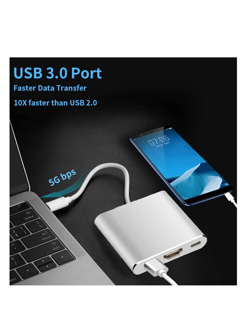 Ntech - Ntech 3 in 1 Hub Type C USB 3.1 to PD USB-C 4K 1080p USB 3.0 USB Adapter For Mac book Samsang S23/S22 Huawei Google Chrome book - Image 1