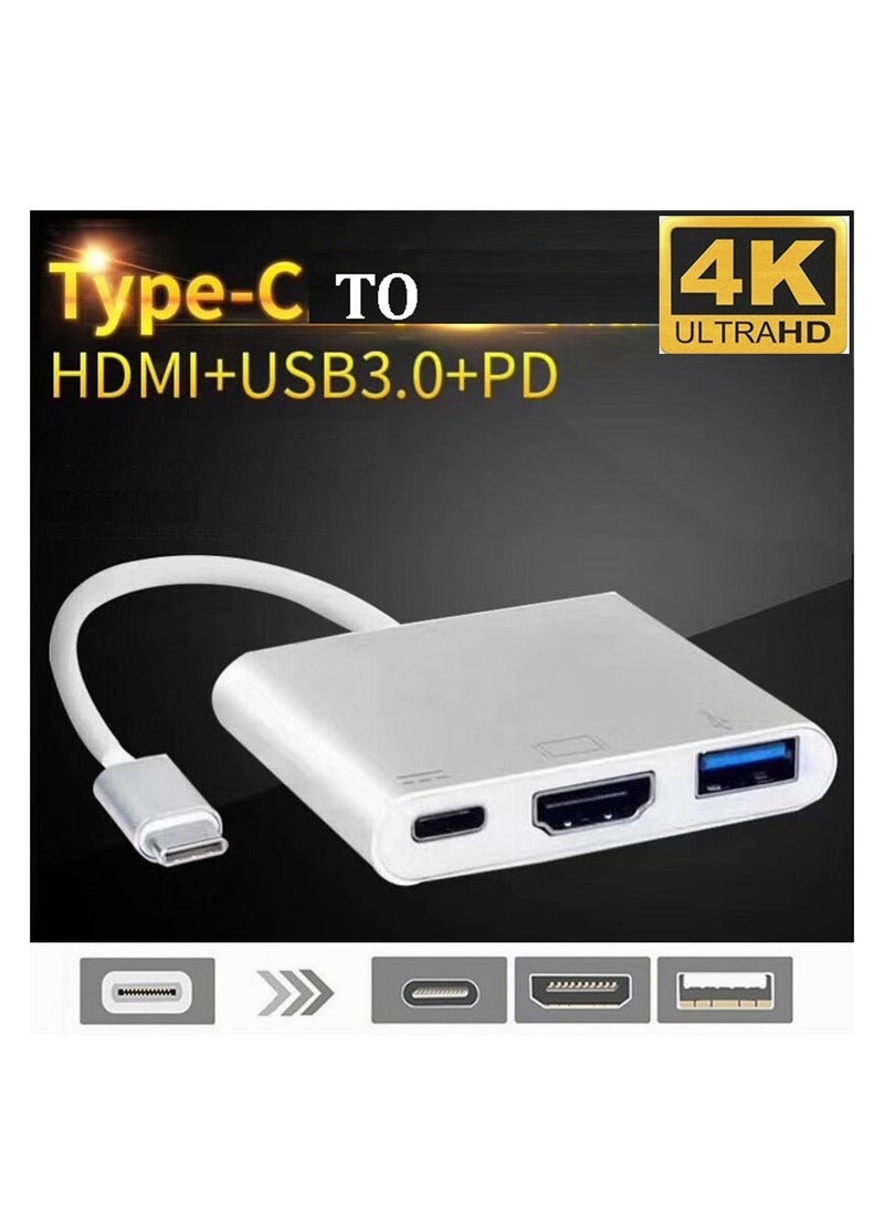 Ntech - Ntech 3 in 1 Hub Type C USB 3.1 to PD USB-C 4K 1080p USB 3.0 USB Adapter For Mac book Samsang S23/S22 Huawei Google Chrome book - Image 1