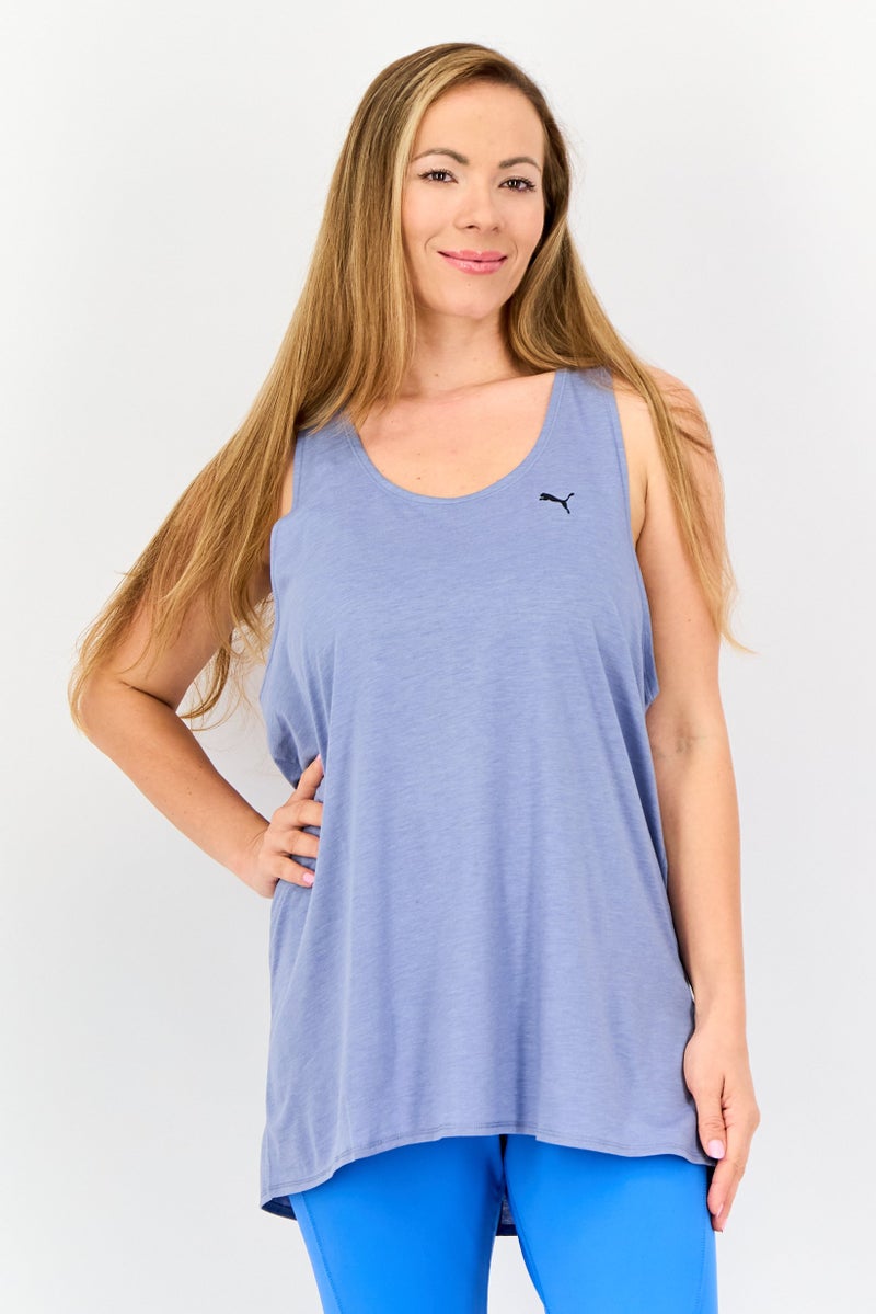 PUMA تي شيرت تدريب بلا أكمام للنساء، أزرق - Image 1