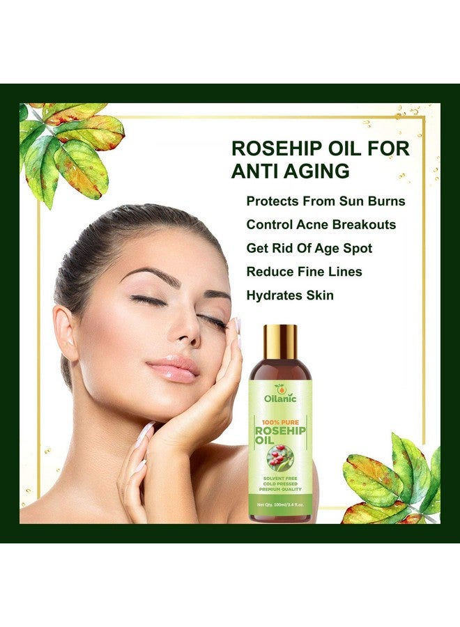 Oilanic 100% Pure & Natural Evening Primrose Oil & Rosehip Oil Combo pack of 2 bottles of 100 ml(200 ml) - Image 4