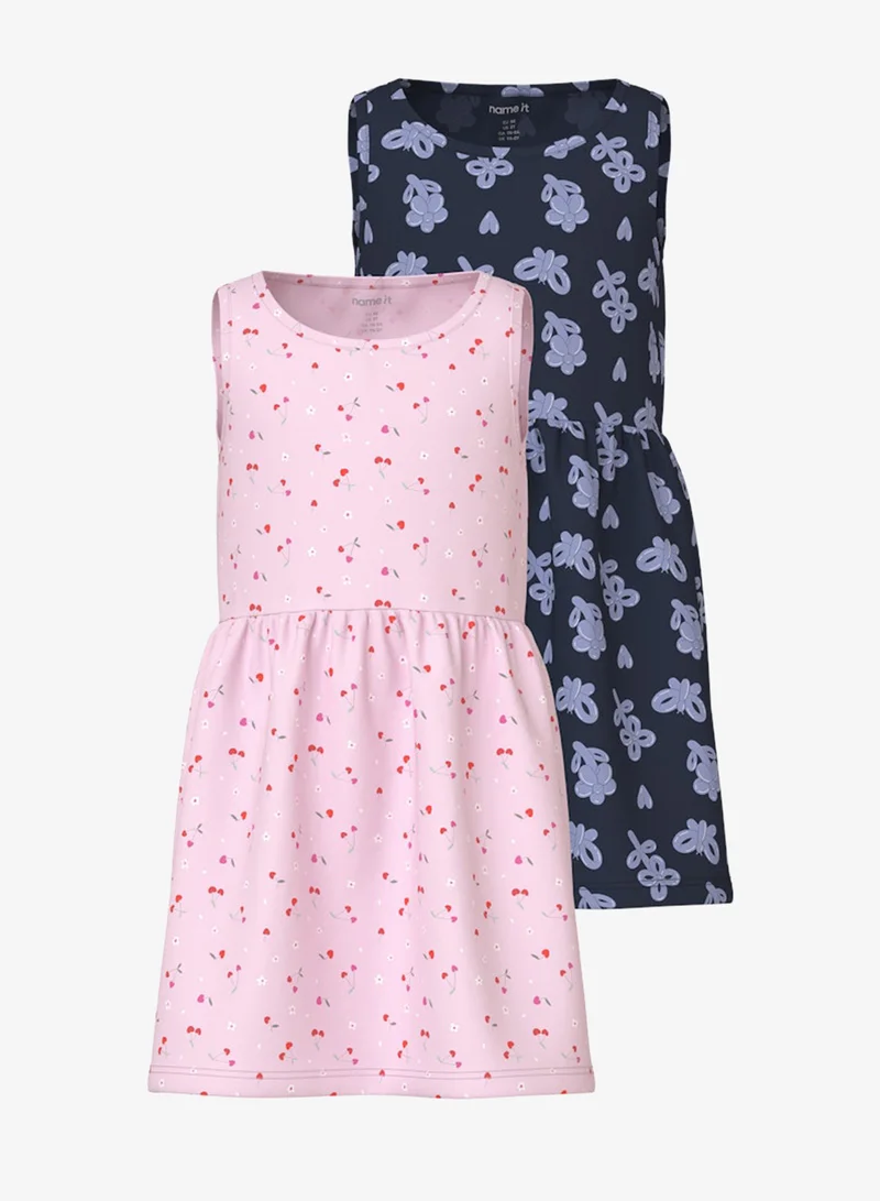 NAME IT Kids 2 Pack Of Printed Mini Dress
