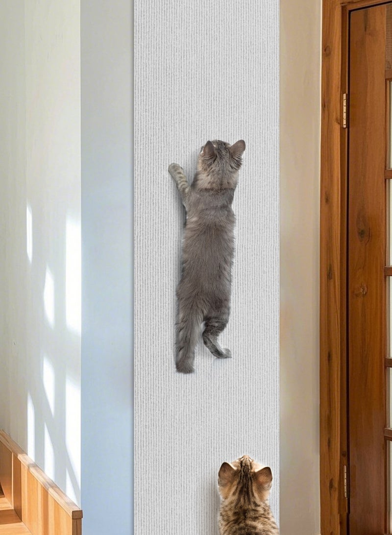 أوربازار واقي أثاث الأريكة من خدوش القطط، وسادة لاصقة مانعة لخدوش القطط للأثاث، واقي أريكة من مخالب القطط يمكنك صنعه بنفسك للاستخدام الداخلي (أبيض، 118.7 × 15.7 بوصة) - Image 5