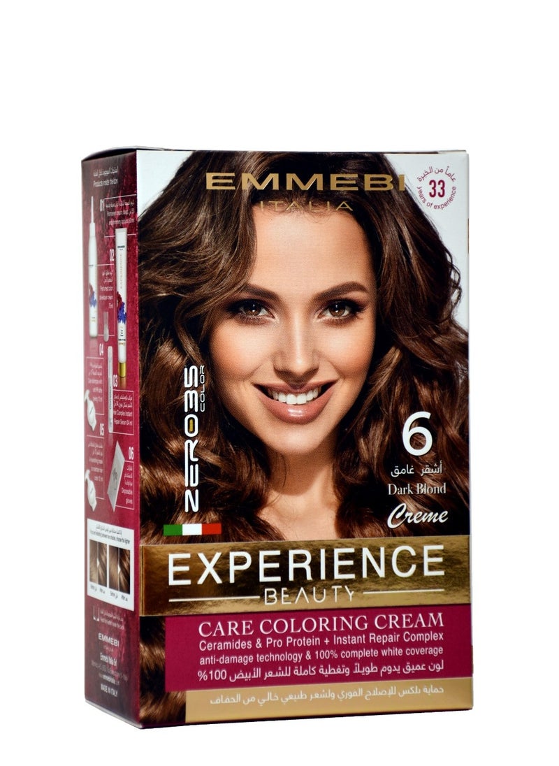 EMMEBI ITALIA Beauty Experience Care Coloring Cream Dark Blond 6 