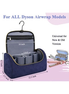 Padded Travel Case Compatible With Dyson Airwrap Complete Styler And Attachments, Portable Storage Bag With Metal Hanging Hook For Airwrap All Models, Long Barrel, Hair Curler Accessories, Blue - pzsku/Z46B9B81879E57031BCD9Z/45/_/1733729649/ee2f1583-c6d6-4ebe-b758-a5d3344e8a80