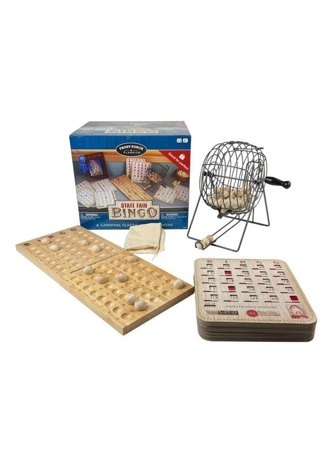 Front Porch Classics State Fair Bingo Deluxe Edition - Craftsmanship For An Authentic Retro-Style Experience - Intergenerational Fun For Friends And Family, 10X11X14 In - Image 1