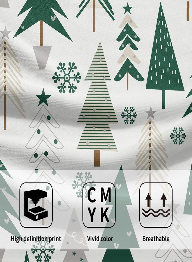 Aytipun Christmas Hand Towels for Bathroom Set of 2 Forest Green Grey Xmas Tree Snowflake Print Winter Holiday Theme Decorative Handtowels Soft Absorbent Bath Towel for Home Guest Room Hotel Gym Spa - Image 3