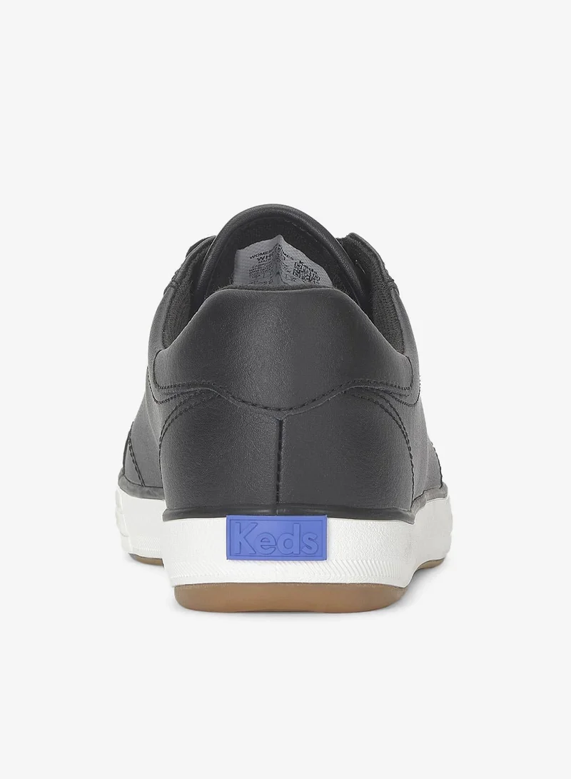 Keds Keds Women's Center III Lace Up Leather Casual Sneaker Black