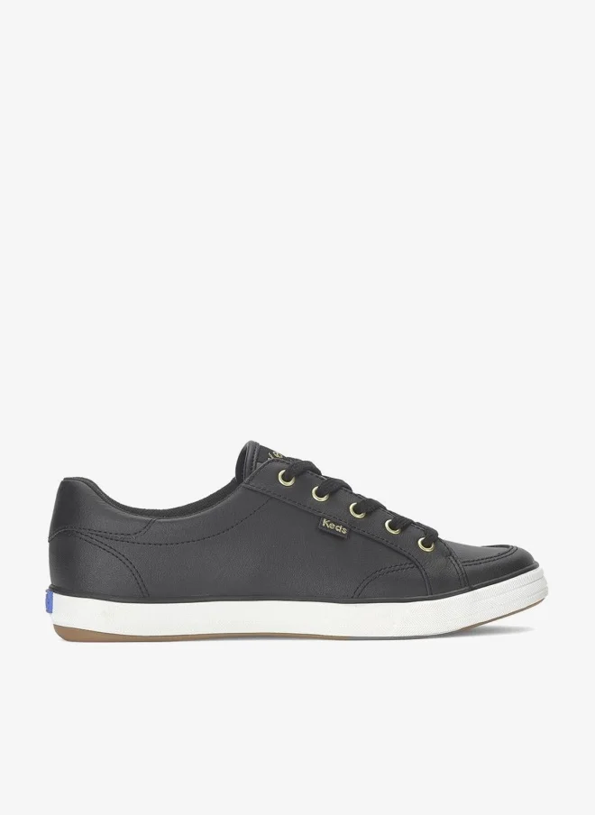 Keds Keds Women's Center III Lace Up Leather Casual Sneaker Black