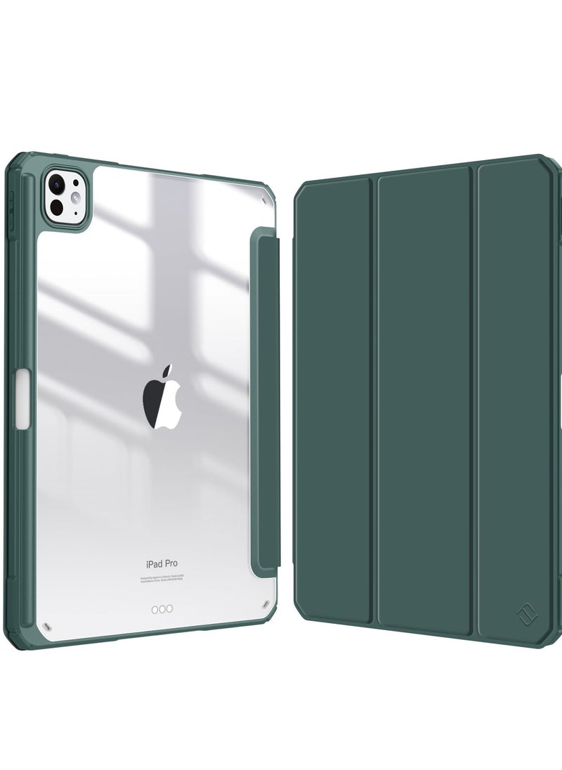 TEAM LUXURY Fintie Hybrid Slim Case for iPad Pro 11-inch M4 (2024)  Shockproof Protective Cover with Clear Transparent Back Shell  - Image 1