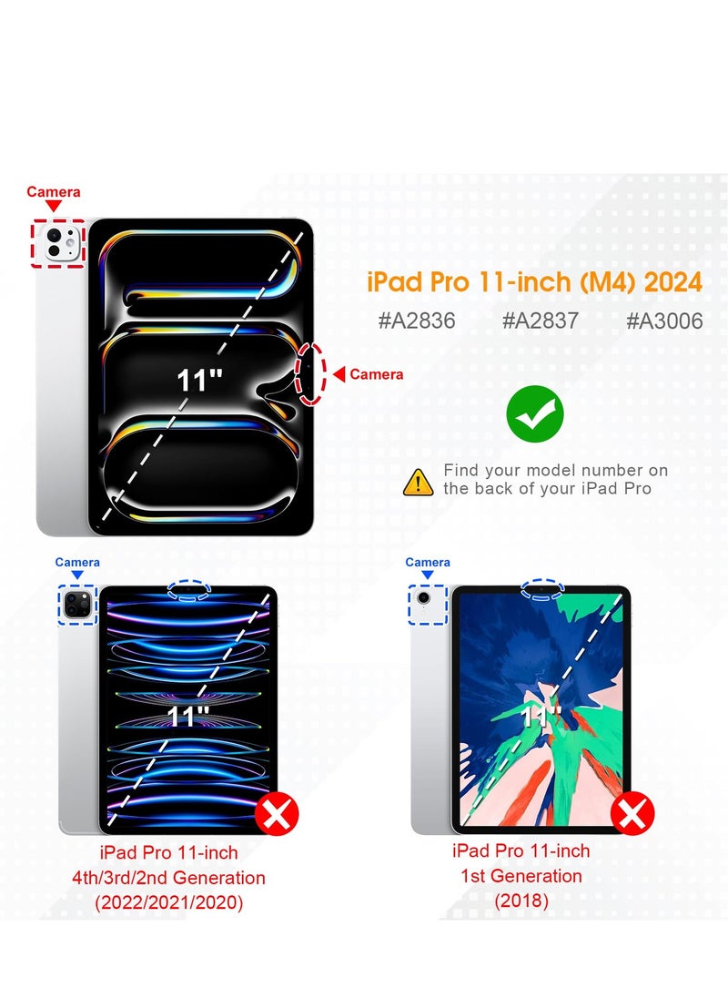 TEAM LUXURY Fintie Hybrid Slim Case for iPad Pro 11-inch M4 (2024)  Shockproof Protective Cover with Clear Transparent Back Shell  - Image 2