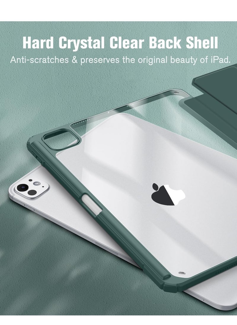 TEAM LUXURY Fintie Hybrid Slim Case for iPad Pro 11-inch M4 (2024)  Shockproof Protective Cover with Clear Transparent Back Shell  - Image 5